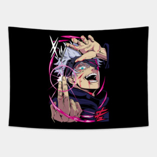 Jujutsu Kaisen Gojo Hollow Purple Attack Tapestry