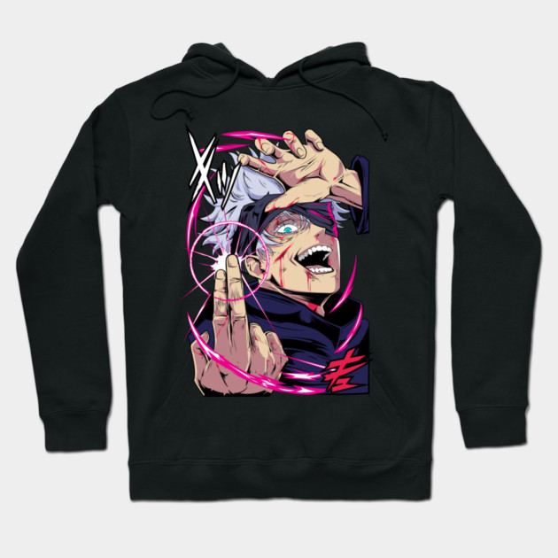 Jujutsu Kaisen Gojo Hollow Purple Attack Hoodie by Otaku Vibes