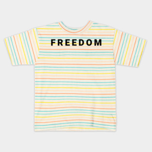 charlie-kirk-freedom-white Kids T-Shirt