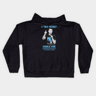 in memory of charlie kirk Kids Hoodie