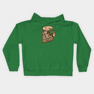 'Live Log and Prosper' illustration Kids Hoodie