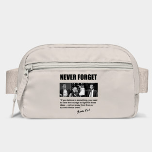 Charlie Kirk tribute 2 black FRONT DESIGN Bag