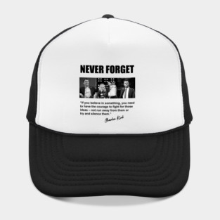 Charlie Kirk tribute 2 black FRONT DESIGN Hat