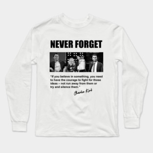 Charlie Kirk tribute 2 black FRONT DESIGN Long Sleeve T-Shirt