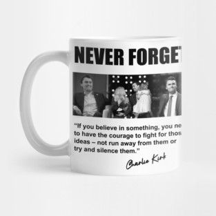 Charlie Kirk tribute 2 black FRONT DESIGN Mug