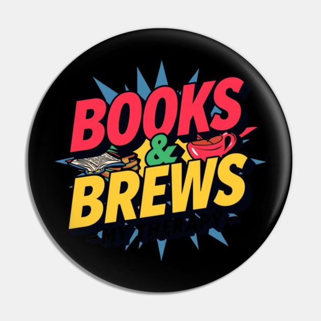Books and Brews  My Therapy Pin by SR8891