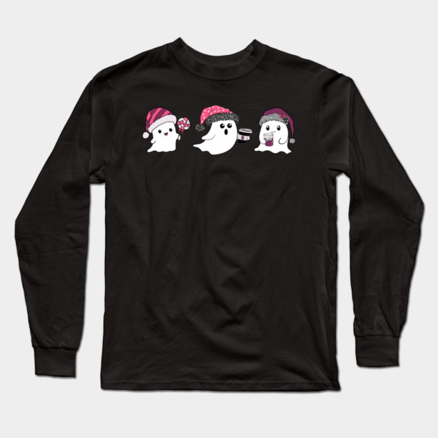 Ghosts of Christmas Long Sleeve T-Shirt by H. R. Sinclair
