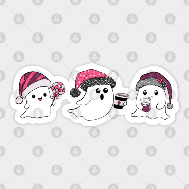 Ghosts of Christmas Sticker by H. R. Sinclair