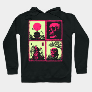 Neon Skull - Vaporwave Pastel Goth Halloween Hoodie