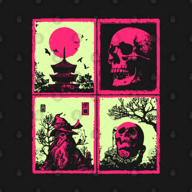 Neon Skull - Vaporwave Pastel Goth Halloween by TuncGK