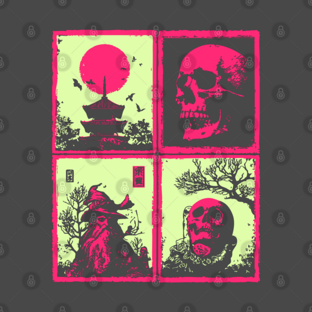 Neon Skull - Vaporwave Pastel Goth Halloween by TuncGK