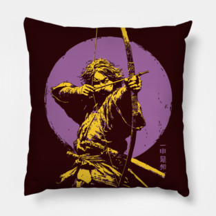 Samurai Archer - Japanese Kyudo Master Pillow
