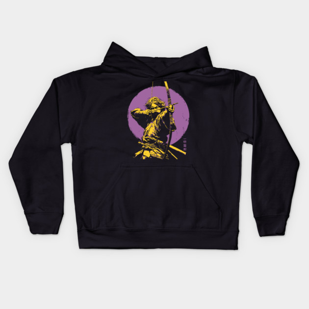 Samurai Archer - Japanese Kyudo Master Kids Hoodie by TuncGK