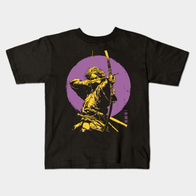 Samurai Archer - Japanese Kyudo Master Kids T-Shirt by TuncGK