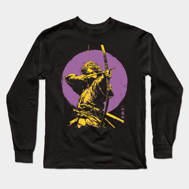 Samurai Archer - Japanese Kyudo Master Long Sleeve T-Shirt by TuncGK
