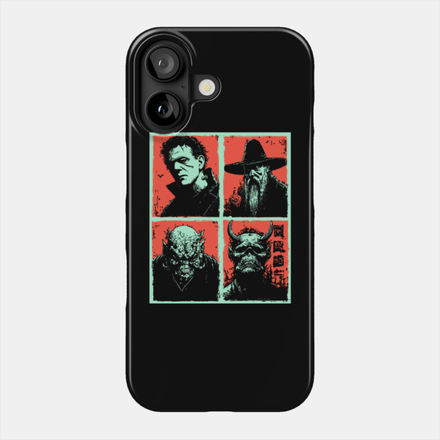 Classic Monsters Retro Horror Collage Phone Case by TuncGK