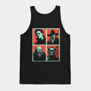 Classic Monsters Retro Horror Collage Tank Top