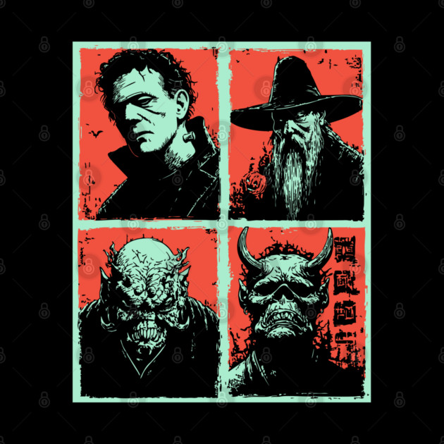 Classic Monsters Retro Horror Collage by TuncGK