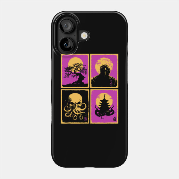 Cthulhu Ukiyo-e - Japanese Lovecraftian Horror Phone Case by TuncGK