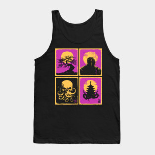 Cthulhu Ukiyo-e - Japanese Lovecraftian Horror Tank Top