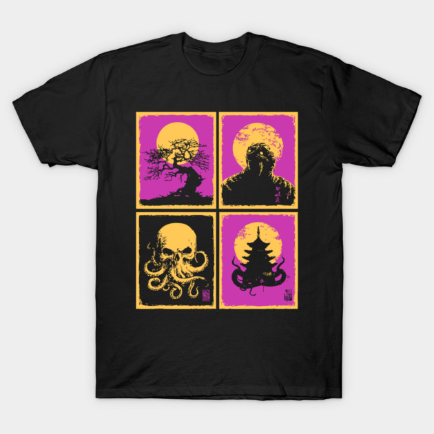 Cthulhu Ukiyo-e - Japanese Lovecraftian Horror T-Shirt by TuncGK