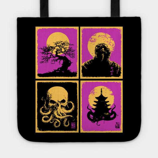 Cthulhu Ukiyo-e - Japanese Lovecraftian Horror Tote by TuncGK