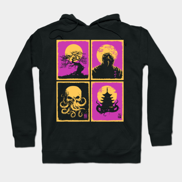 Cthulhu Ukiyo-e - Japanese Lovecraftian Horror Hoodie by TuncGK