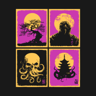 Cthulhu Ukiyo-e - Japanese Lovecraftian Horror T-Shirt