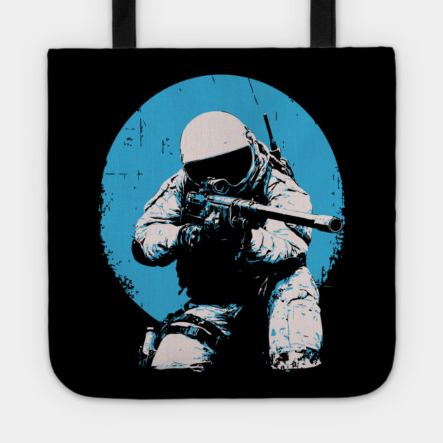 Tactical Astronaut - Retro Sci-Fi Space Soldier Tote by TuncGK