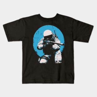 Tactical Astronaut - Retro Sci-Fi Space Soldier Kids T-Shirt