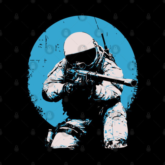 Tactical Astronaut - Retro Sci-Fi Space Soldier by TuncGK