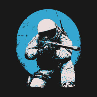 Tactical Astronaut - Retro Sci-Fi Space Soldier T-Shirt