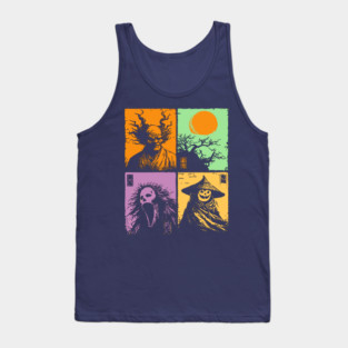 Spooky Japanese Ghosts - Retro Halloween Yurei Tank Top