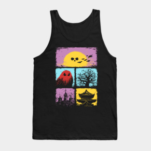 Creepy Cute Halloween - Spooky Japanese Ghosts Tank Top