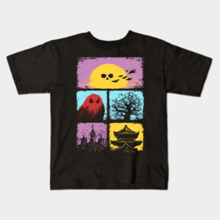 Creepy Cute Halloween - Spooky Japanese Ghosts Kids T-Shirt
