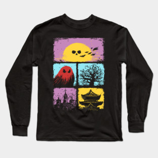 Creepy Cute Halloween - Spooky Japanese Ghosts Long Sleeve T-Shirt