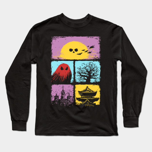 Creepy Cute Halloween - Spooky Japanese Ghosts Long Sleeve T-Shirt by TuncGK