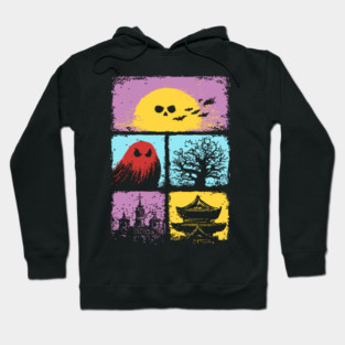 Creepy Cute Halloween - Spooky Japanese Ghosts Hoodie