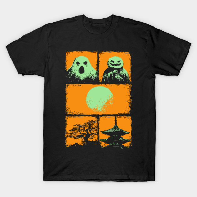 Spooky Japanese Ghosts - Retro Halloween Yurei T-Shirt by TuncGK