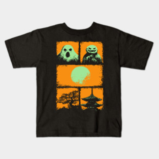 Spooky Japanese Ghosts - Retro Halloween Yurei Kids T-Shirt