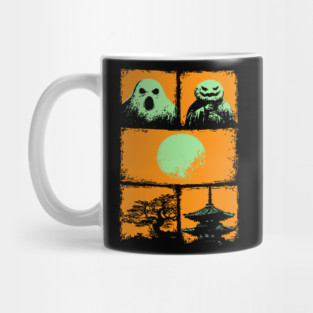 Spooky Japanese Ghosts - Retro Halloween Yurei Mug