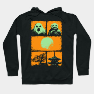 Spooky Japanese Ghosts - Retro Halloween Yurei Hoodie