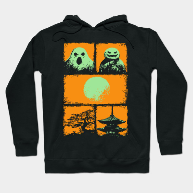 Spooky Japanese Ghosts - Retro Halloween Yurei Hoodie by TuncGK