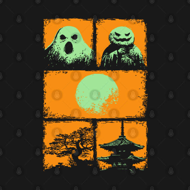 Spooky Japanese Ghosts - Retro Halloween Yurei by TuncGK