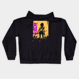 Onna Bugeisha - Retro Female Samurai Warrior Kids Hoodie