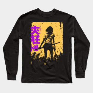 Onna Bugeisha - Retro Female Samurai Warrior Long Sleeve T-Shirt