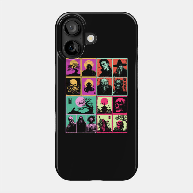 Ultimate Monster Mash - Horror and Fantasy Pattern Phone Case by TuncGK