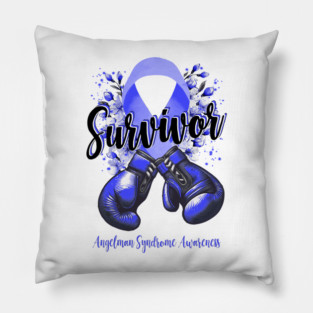 Blossom Angelman Syndrome Warrior Survivor Pillow