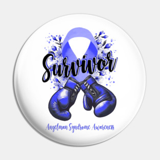 Blossom Angelman Syndrome Warrior Survivor Pin