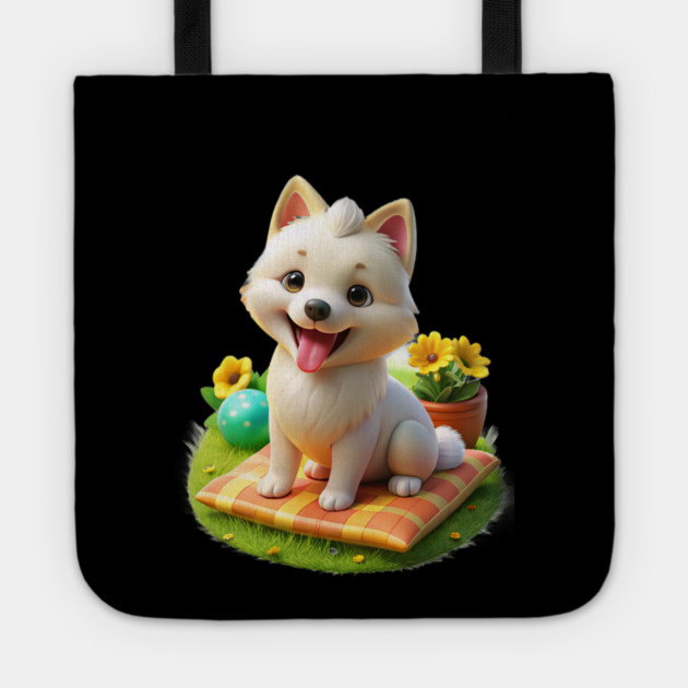 Cute Maltese Pomeranian Mix Adorable Maltipom Dog Graphic Tote by IamActiveDog